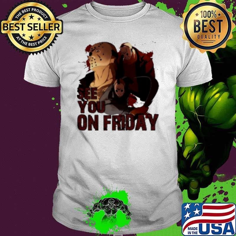 Jason See You On Friday Jason Halloween Horror Cartoon Unisex