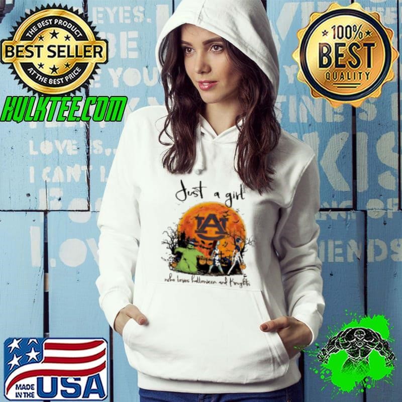 Just A Girl Who Love Halloween And Auburn Tigers Football Hoodie