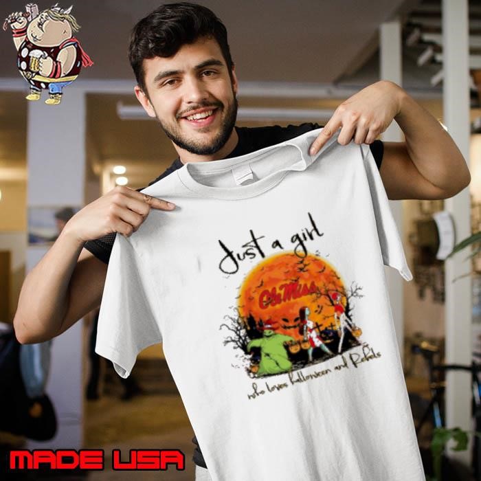 Just A Girl Who Love Halloween And Ole Miss Rebels Football Unisex