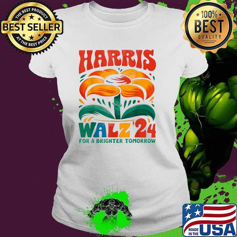 Kamala Harris Tim Walz 2024 For A Brighter Tomorrow Peace LGBT Ladies tee