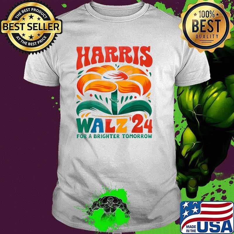 Kamala Harris Tim Walz 2024 For A Brighter Tomorrow Peace LGBT T-Shirt