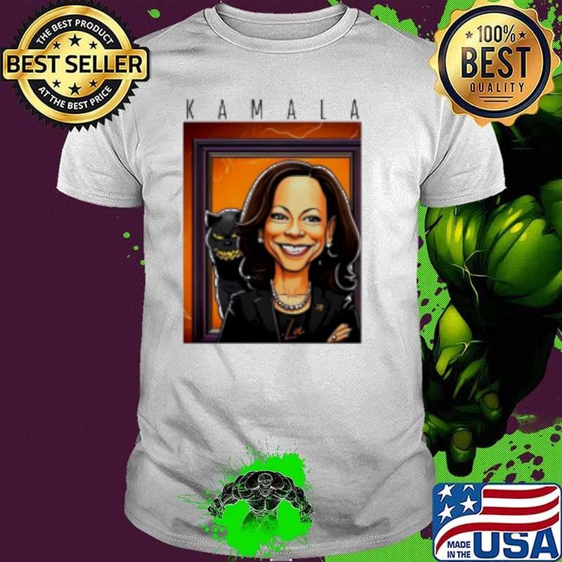 Kamala Harris With Black Cat Halloween 2024 Shirt