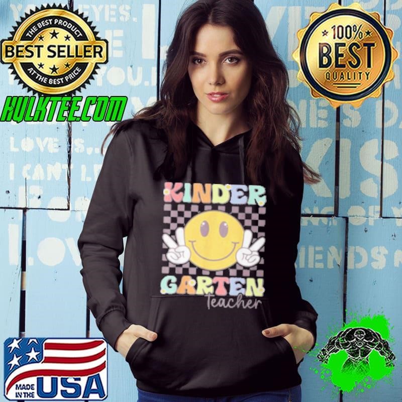 Kindergarten Teacher Team Hippie Smile Face Back To School Shirt
