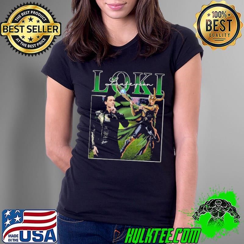 Loki Laufeyson character portrayed Tom Hiddleston Marvel Cinematic Universe T-Shirt