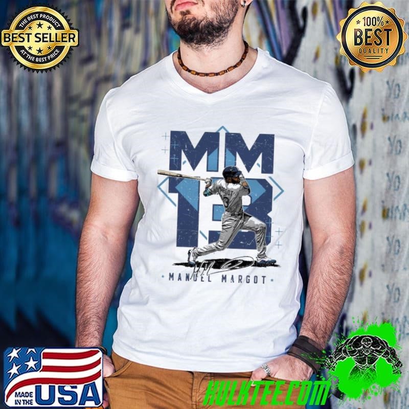 Manuel Margot Dominican baseball center fielder Tampa Bay Player Square T-Shirt