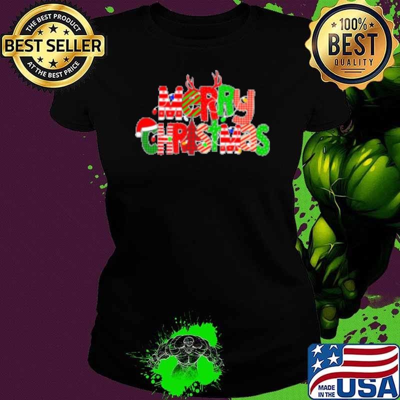 Merry Christmas With Rich Pattern Teacher Shirt