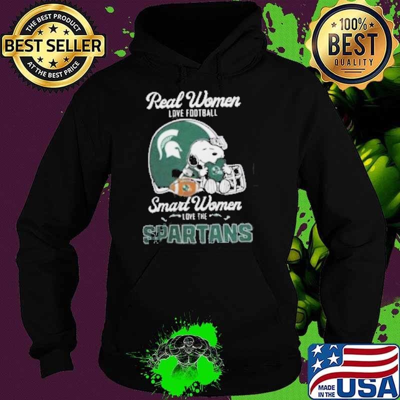 Michigan State Spartans x Snoopy Real Women Love Football Smart Women Helmet 2024 Hoodie