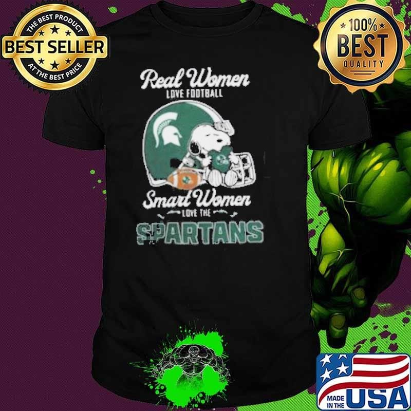 Michigan State Spartans x Snoopy Real Women Love Football Smart Women Helmet 2024 Shirt