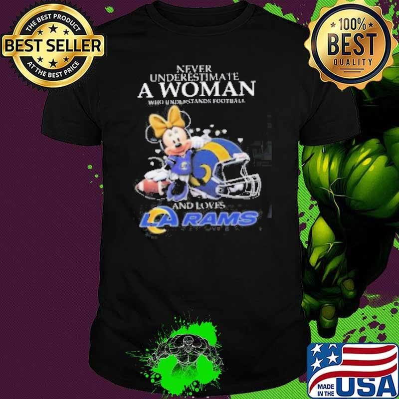 Minnie Mouse Los Angeles Rams Never Underestimate A Woman Understand Football Shirt