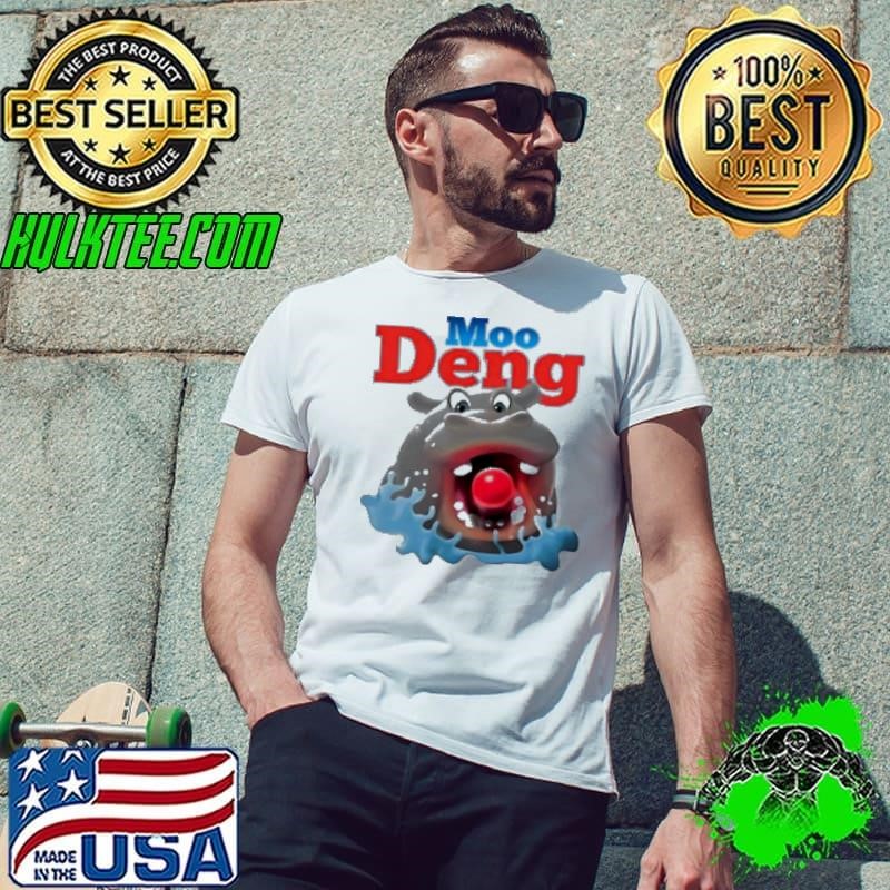 Moo Deng Eating Cartoon Shirt