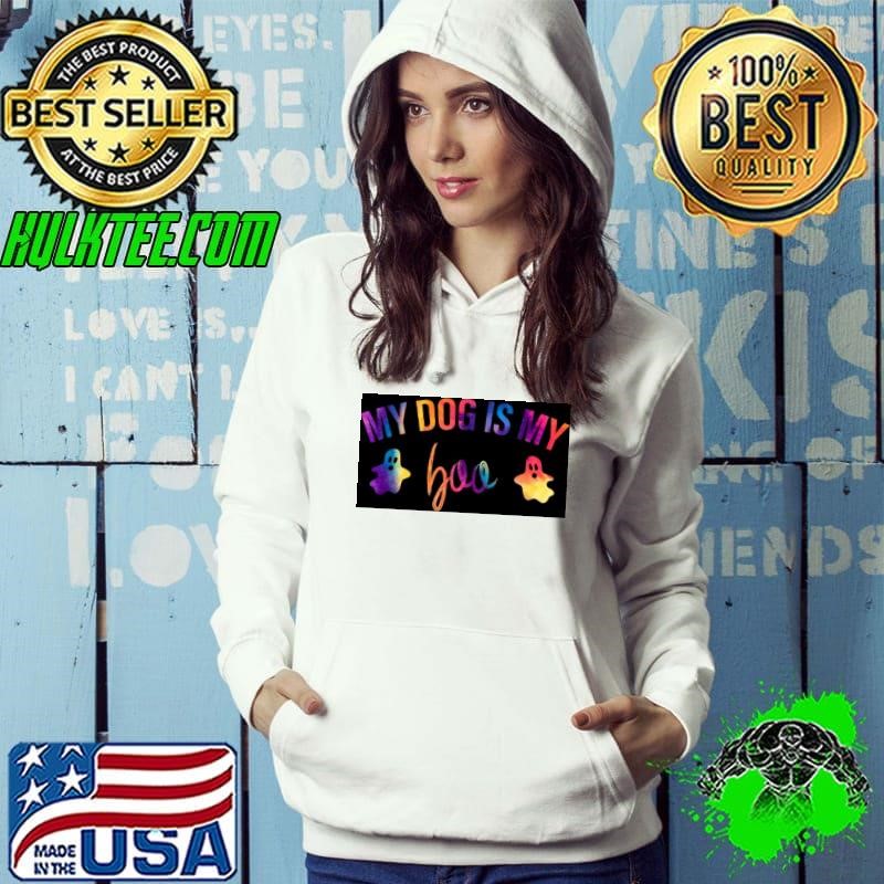 My Dog Is My Boo Funny Dog Owner Halloween Pajamas Tie Dye Hoodie