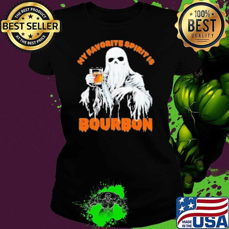 My Favorite Spirit Is Bourbon Halloween Ghost Costume Ladies tee