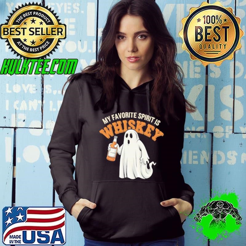 My Favorite Spirit is Whiskey Ghost Halloween T-Shirt