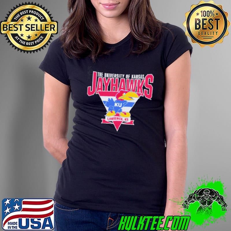 Nice The University OF Kansas Jayhawks KU Lawrence KS triangle shirt