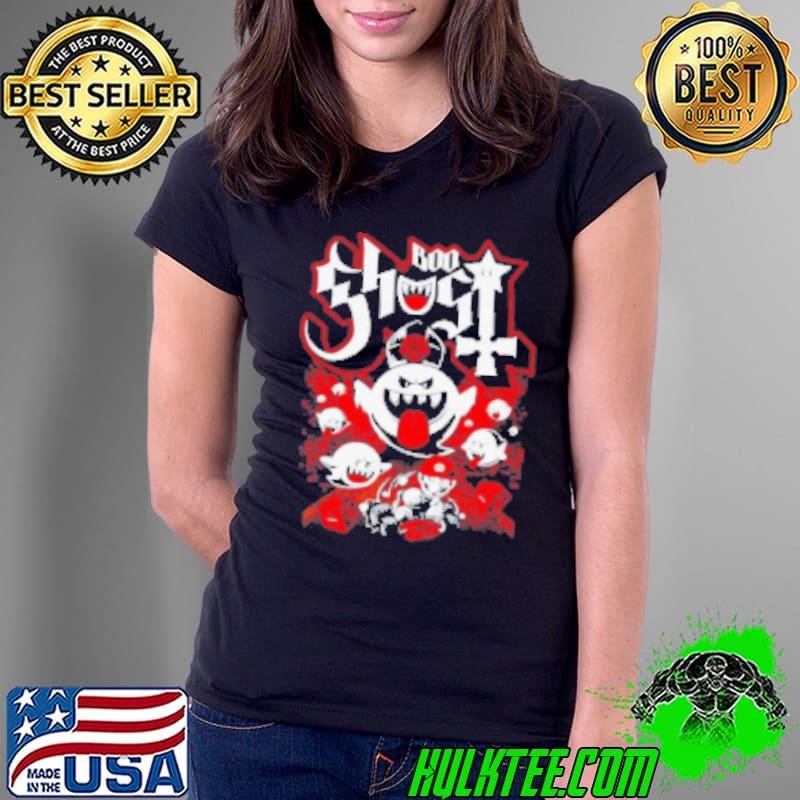 Papa Boo Ghost Mario Design Halloween Shirt