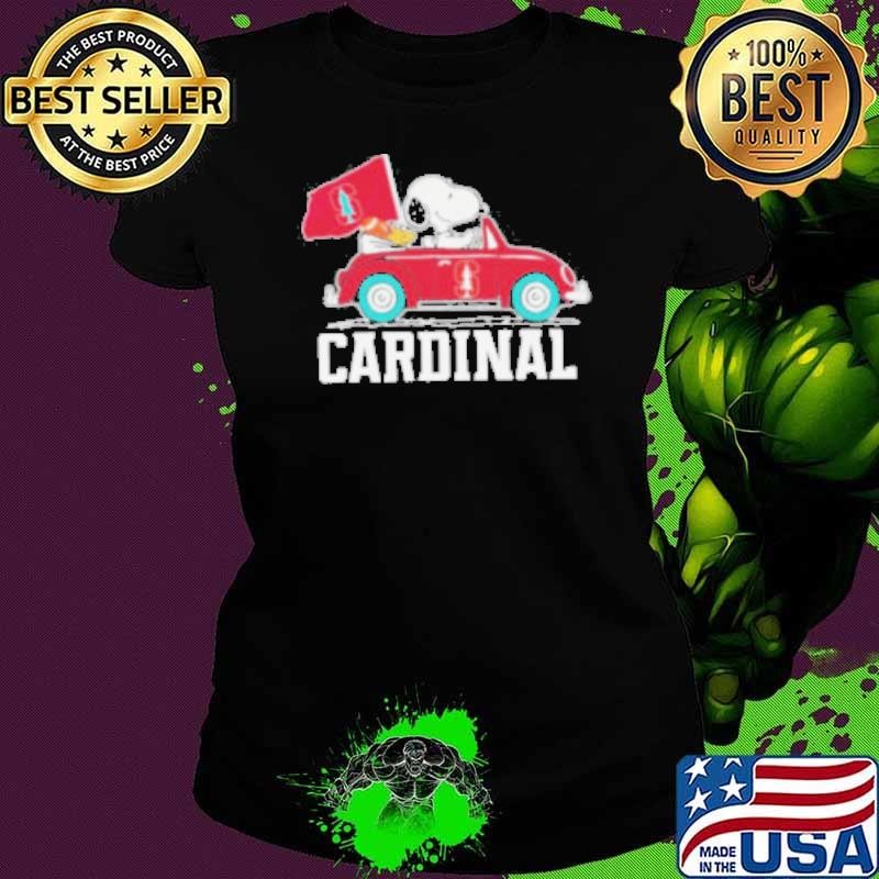 Peanuts Snoopy And Woodstock On Car Stanford Cardinals Shirt