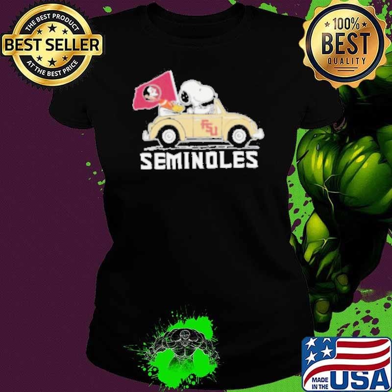Peanuts Snoopy And Woodstock X Florida State Seminoles On Car 2024 Shirt