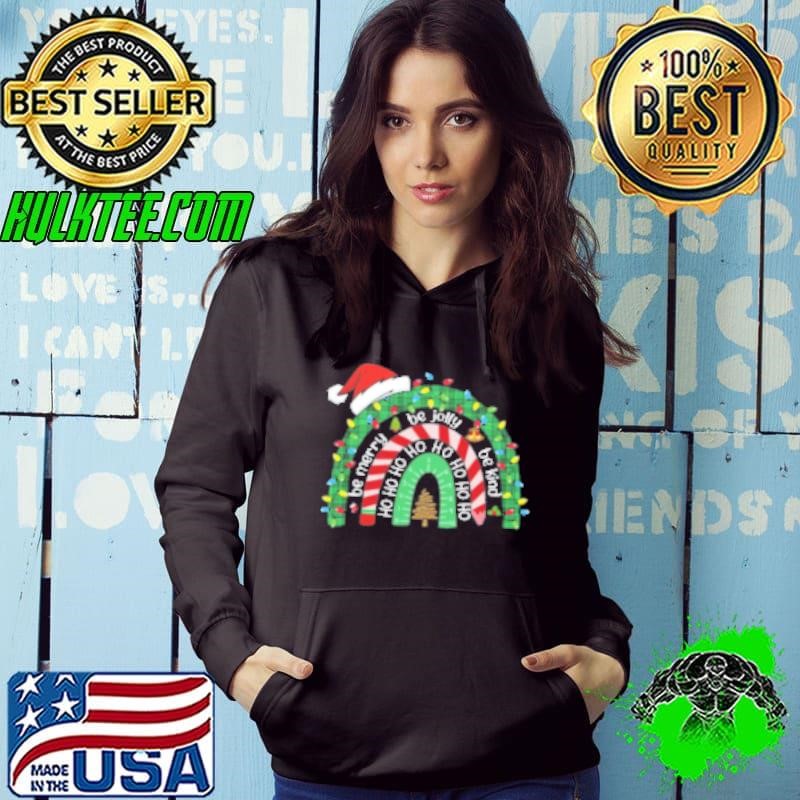 Personalized Be Merry Be Jolly Be Kind Christmas Teacher Hoodie