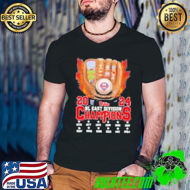 Philadelphia Phillies Gloves Baseball 2024 NL East Champions Guys V Neck
