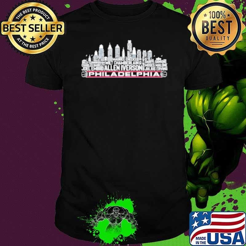Philadelphia Phillies city skyline team all time legends Shirt