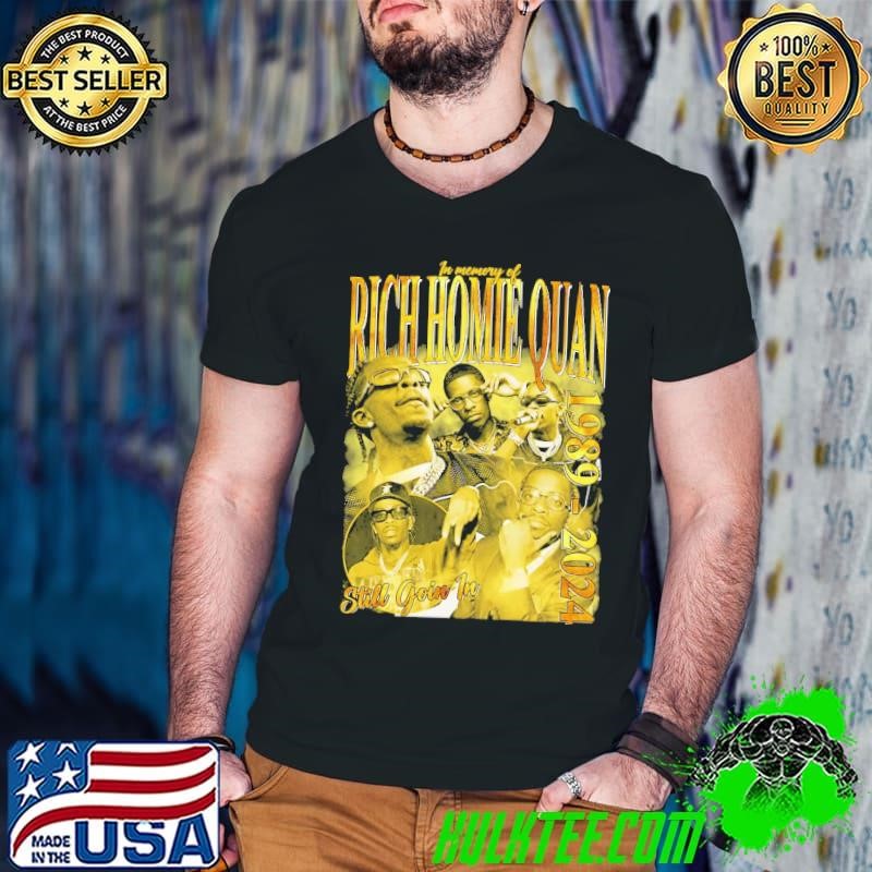 RIP Rich homie quan Vintage 1989 2024 American Rapper Guys V Neck