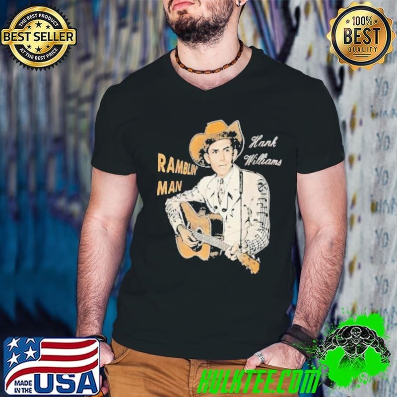 Ramblin man hank williams country music Guys V Neck