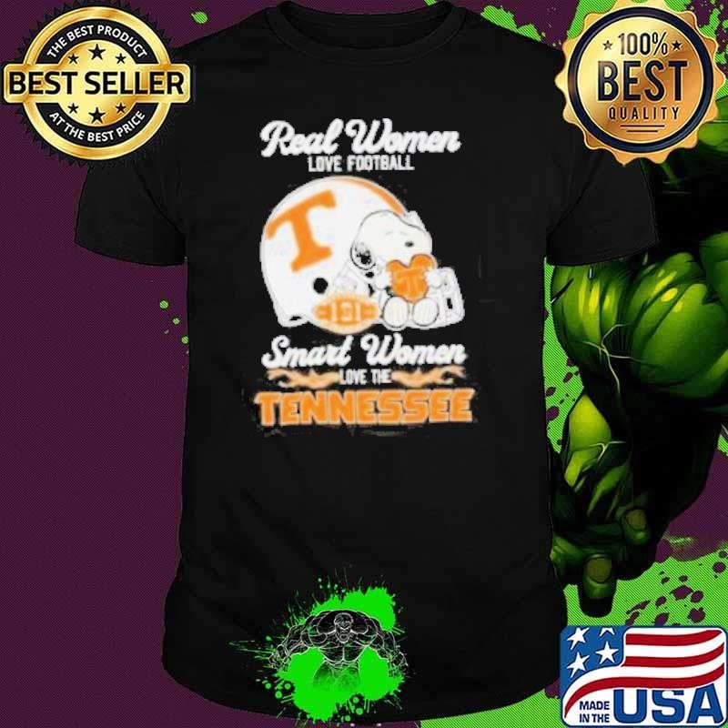 Real Women Love Football Smart Women Love The Tennessee Volunteers X Snoopy Shirt