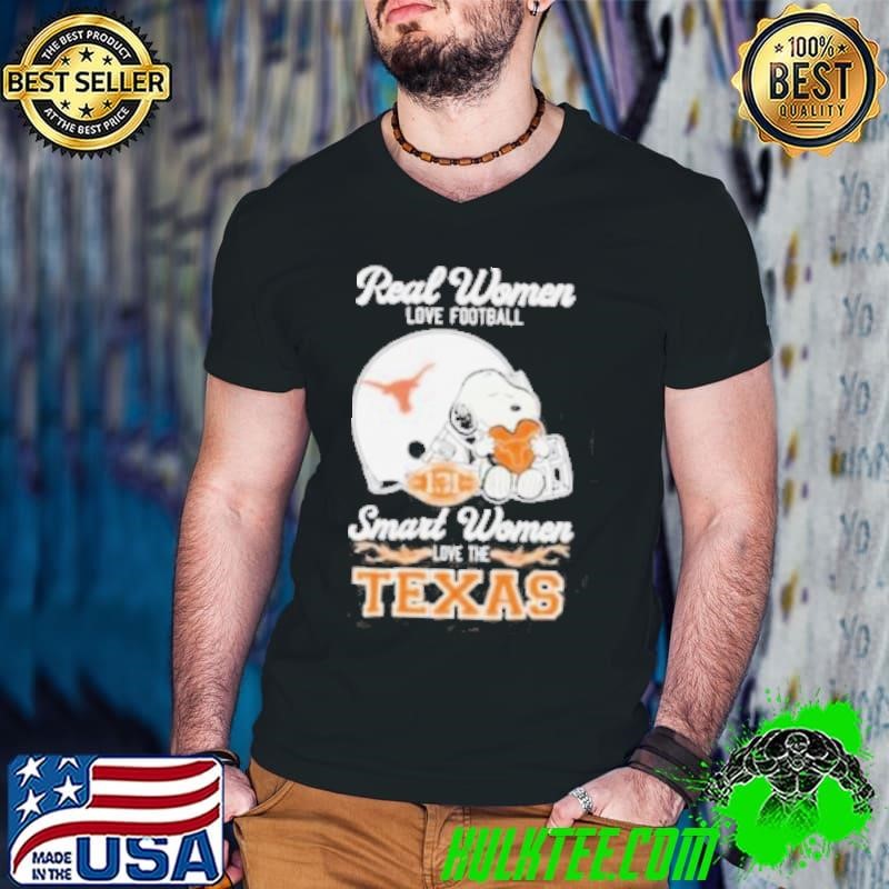 Real Women Love Football Smart Women Love The Texas Longhorns X Snoopy Shirt