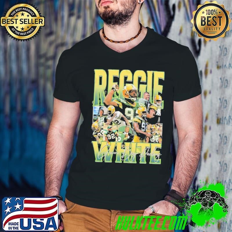 Reggie White American professional football defensive end Green Bay Retro Bootleg Guys V Neck