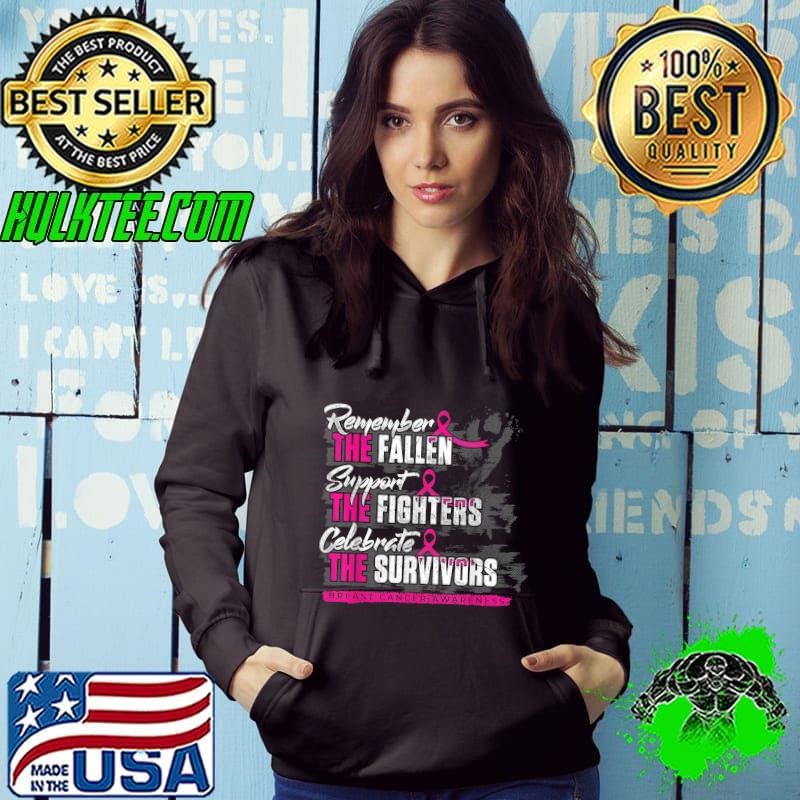 Remember The Fallen Support The Fighters Breast Cancer Hoodie