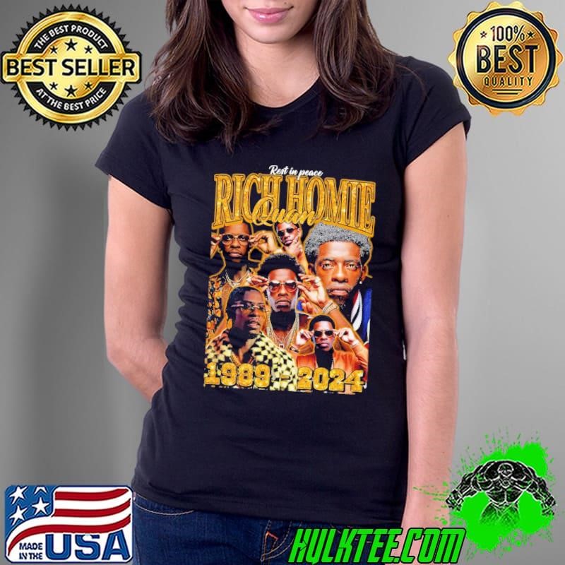 Rich homie quan Vintage 1989 2024 American Rapper RIP Ladies Tee
