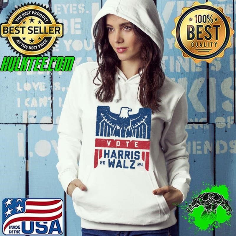 Run Spot Run Trump 2024 Vote Harris Walz Eagle Election T-Shirt