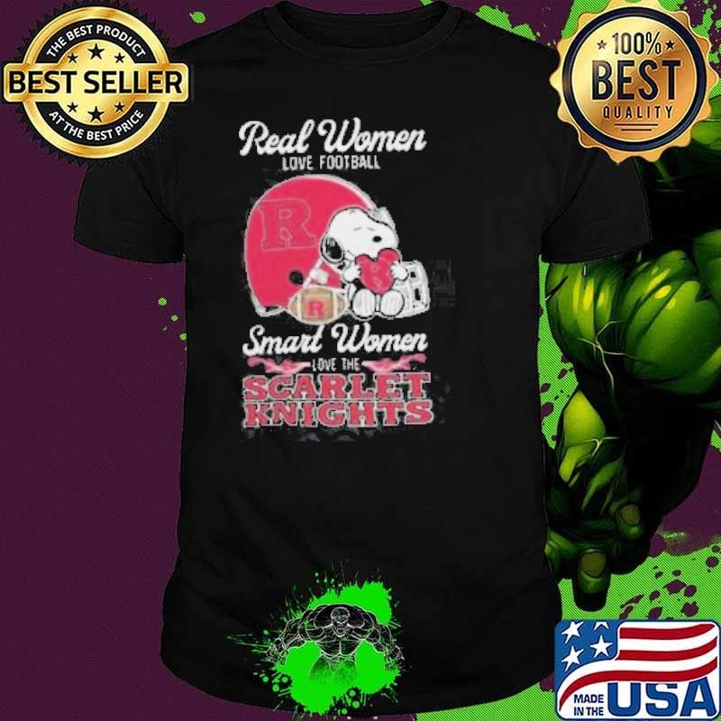 Rutgers Scarlet Knights x Snoopy Real Women Love Football Smart Women Helmet 2024 Shirt
