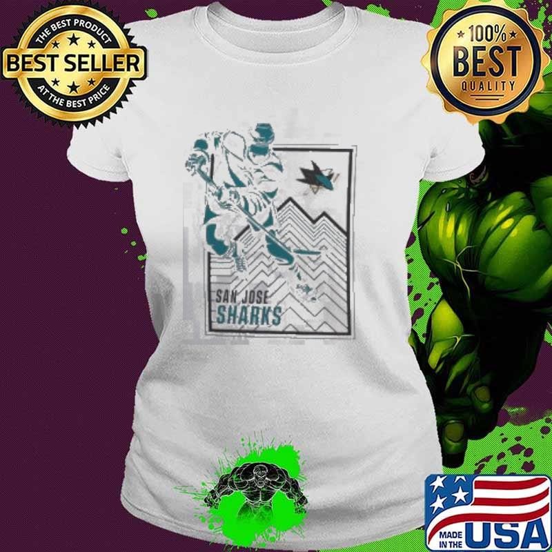 San Jose Sharks Starter White Player Grid Ladies tee