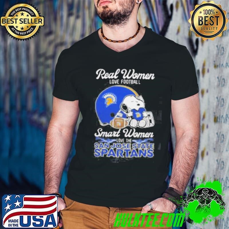 San José State Spartans x Snoopy Real Women Love Football Smart Women Hetmet 2024 Shirt