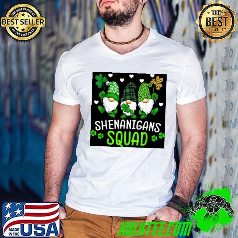Shenanigans Squad St Patricks Day Gnomes Green Proud Irish Shirt