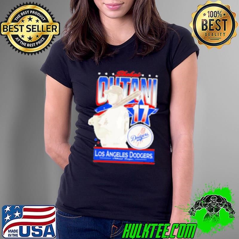 Shohei Ohtani #17 Distressed Los Angeles Dodgers National League Ladies Tee