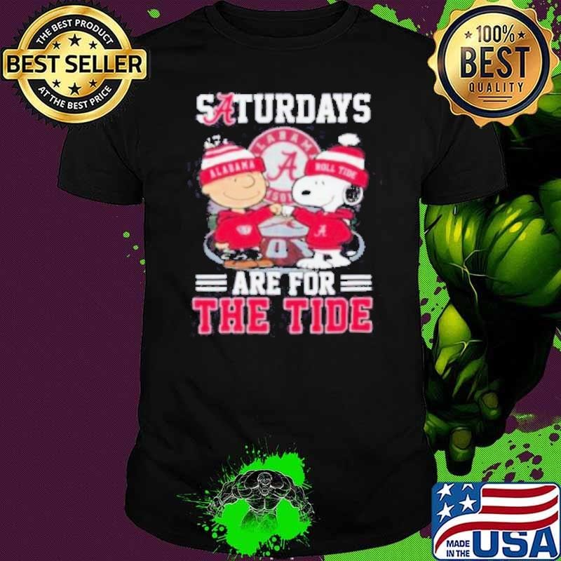 Snoopy And Charlie Brown X Alabama Crimson Tide Saturdays Are For The Tide Shirt