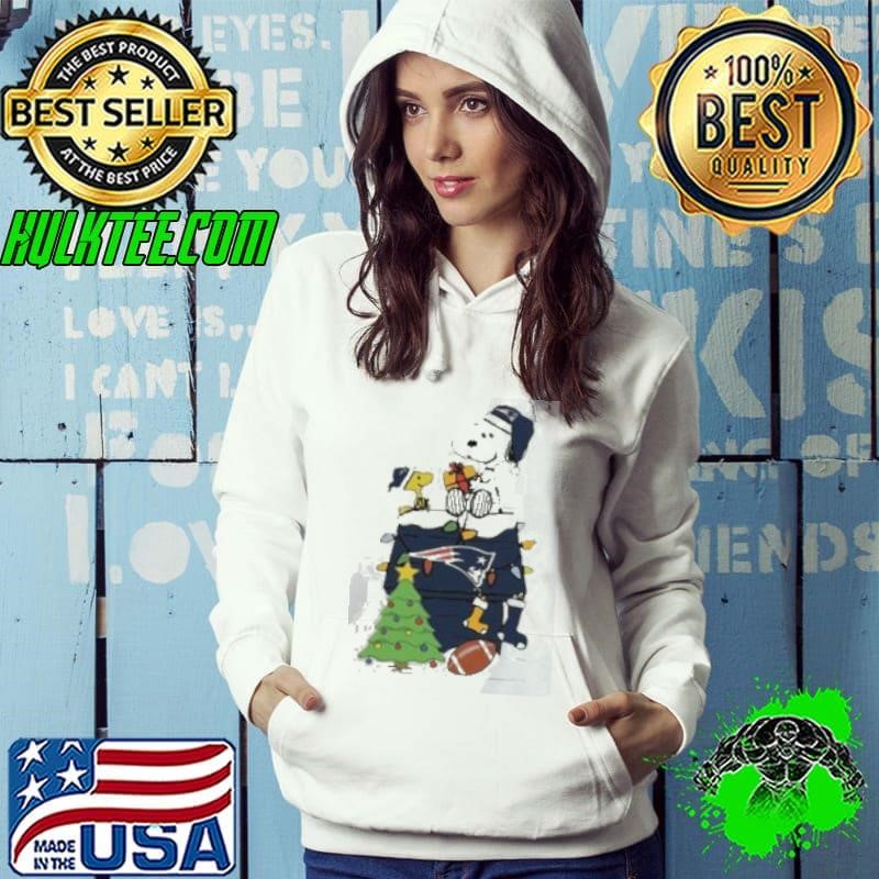 Snoopy And Woodstock Gift New England Patriots Football Merry Christmas 2024 Hoodie