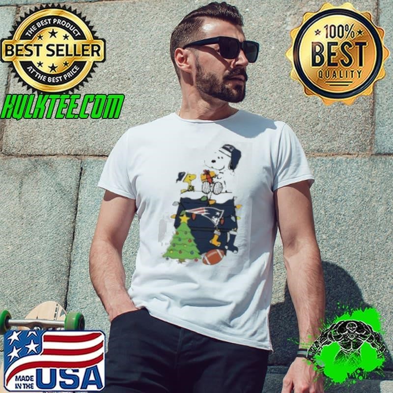 Snoopy And Woodstock Gift New England Patriots Football Merry Christmas 2024 shirt