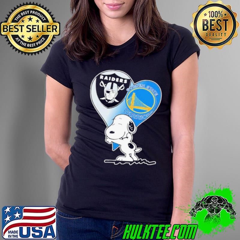 Spoony Heart Oakland Raiders and Golden State Warriors shirt