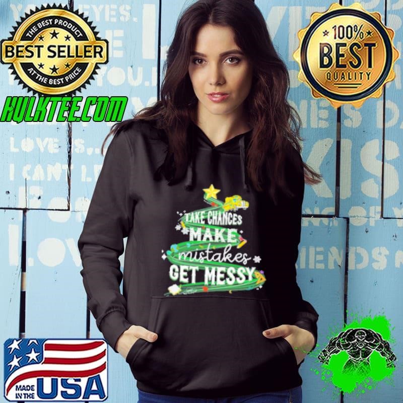 Teachergive Take Chances Make Mistakes Get Messy Bus Christmas Shirt