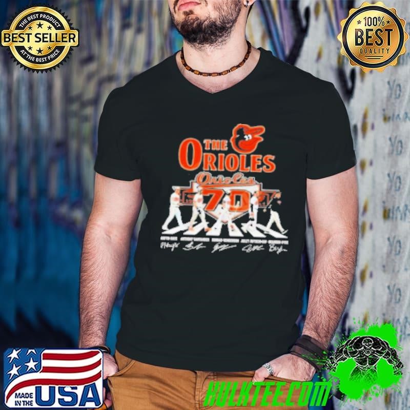 The Orioles Walking Abbey Road 70 Years Of 1954 2024 Baltimore Orioles Signatures Shirt