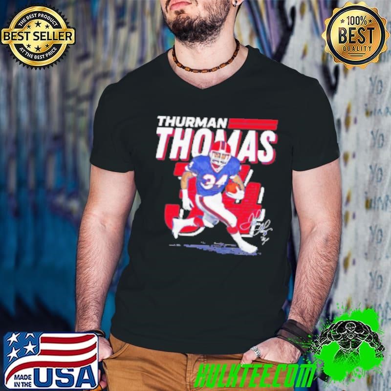 Thurman Thomas Buffalo Bills Number 34 Signature Guys V Neck