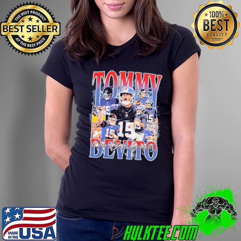 Tommy Devito New York Giants Quarterback Retro Bootleg T-Shirt