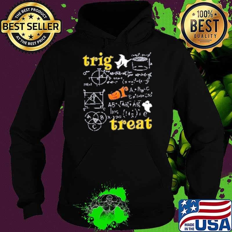 Trig Treat Ghost Halloween Math Teacher Hoodie