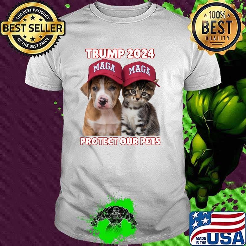 Trump 2024 Maga Hat Protect Our Pets Cat Dog MAGA T-Shirt