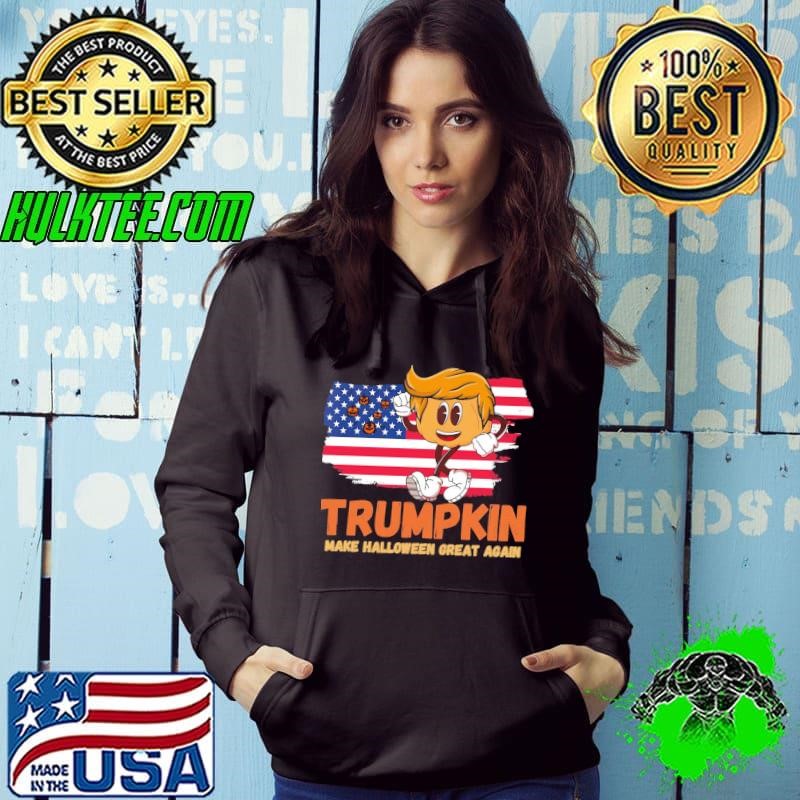Trumpkin Make Halloween Great Again Usa Flag 2024 Hair Ghost Hoodie