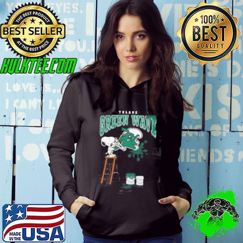 Tulane Green Wave Snoopy Painting Hoodie