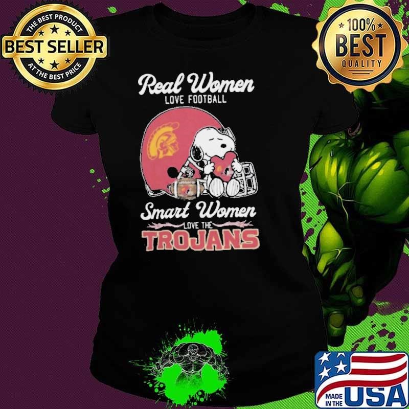 Usc Trojans x Snoopy Real Women Love Football Smart Women Helmet 2024 Ladies tee